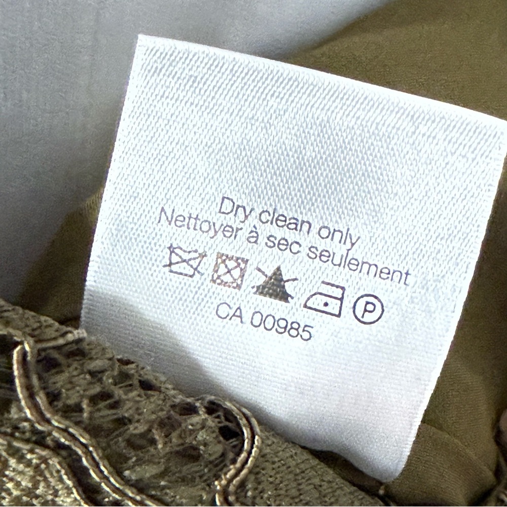 VERONICA BEARD ARMY GREEN LACE SIDE ZIP NOCHE SKIRT - Picture 7 of 11